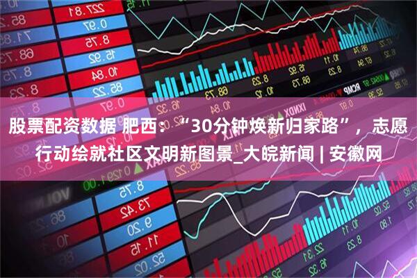 股票配资数据 肥西：“30分钟焕新归家路”，志愿行动绘就社区文明新图景_大皖新闻 | 安徽网