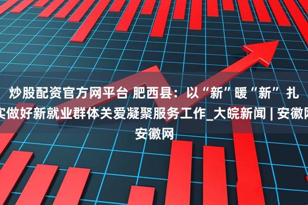 炒股配资官方网平台 肥西县：以“新”暖“新” 扎实做好新就业群体关爱凝聚服务工作_大皖新闻 | 安徽网